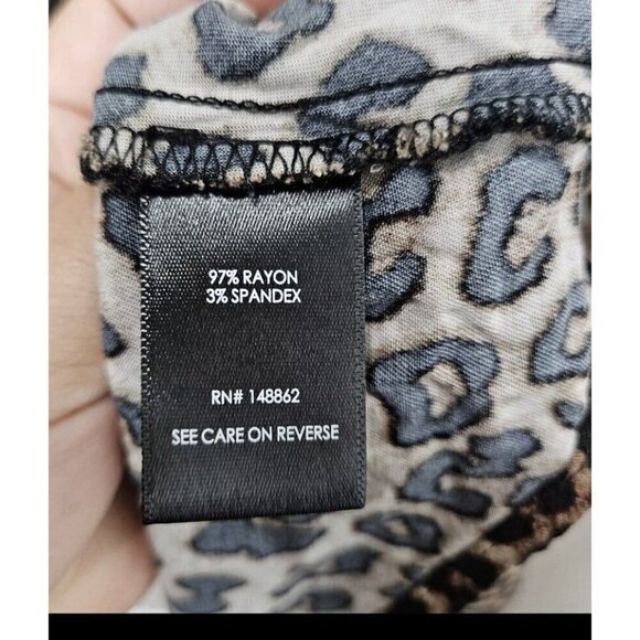 Torrid Leopard Print Button Front Sharkbite Asymmetric Hem Midi Dress Sz 2 (2X) - Picture 15 of 15